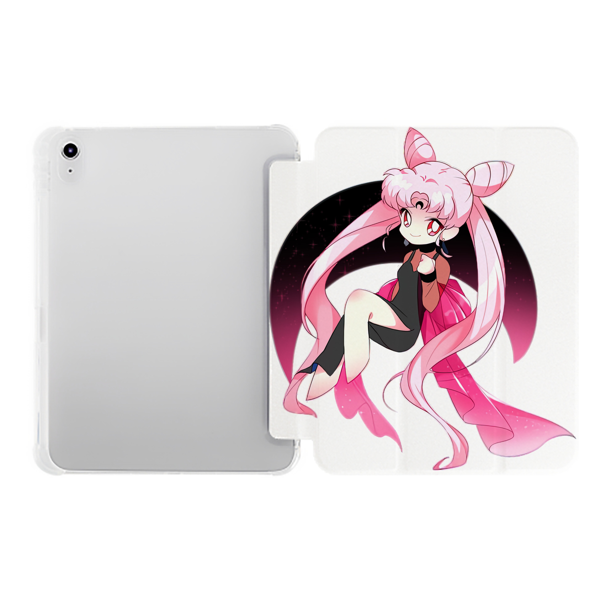 （画像用） 美少女戦士セーラームーン ちびうさ Sailor Moon Chibiusa Tsukino Usagi Small Lady Serenity IPad ケース ペン収納付き 三つ折りスタンド PUレザー×シリコン 対応機種9.5/10.5/10.9インチ